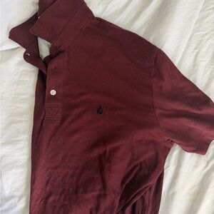 Men's Volcom Maroon Polo Shirt